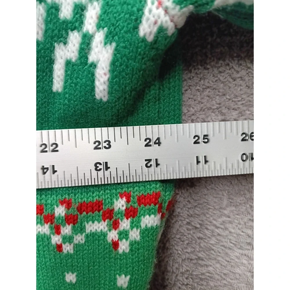 Holiday Time‎ Men's 2XL Ugly Christmas Sweater Cow Gift Box Green Red Acrylic
